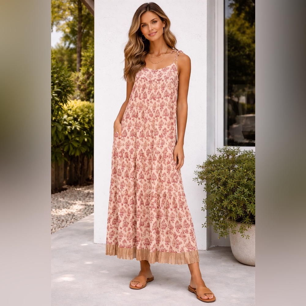 NWT NATALIE MARTIN Melanie Dress Boho Floral Print Maxi Size Small